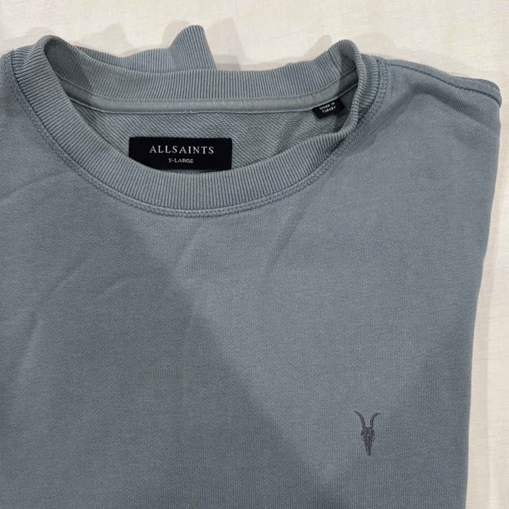All Saints Steel Gray Crewneck
